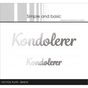 Simple and Basic - Hot Foil Plate - Kondolere - SBH018