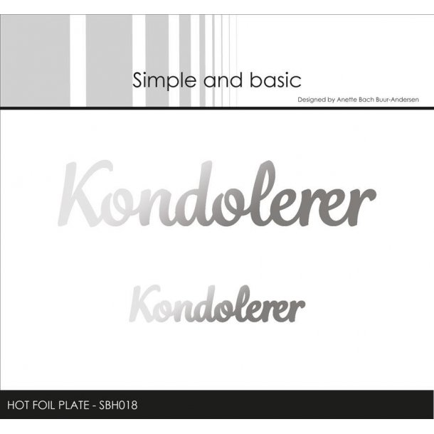 Simple and Basic - Hot Foil Plate - Kondolere - SBH018