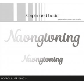 Simple and Basic - Hot Foil Plate - Navngivning - SBH019