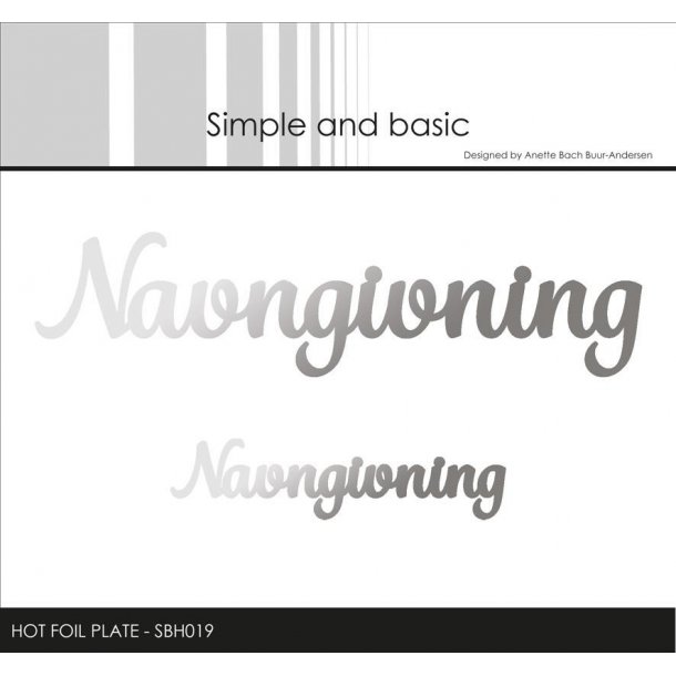 Simple and Basic - Hot Foil Plate - Navngivning - SBH019