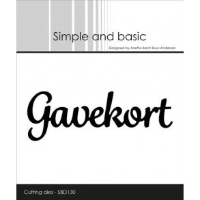 Simple and Basic - Die - Gavekort SBD 130