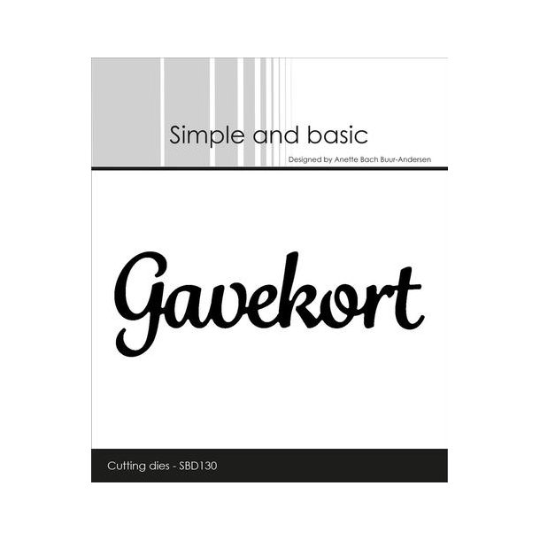 Simple and Basic - Die - Gavekort SBD 130