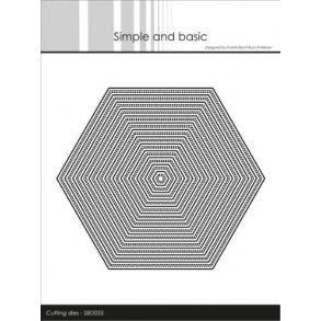 Simple and Basic-Die-Double pierced hexagon-SBD033