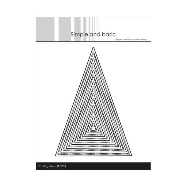 Simple and Basic-Die-Double pierced triangle-SBD034