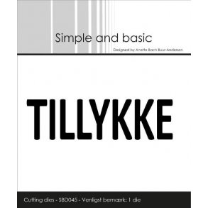 Simple and Basic-Die-Text Plate-Tillykke-SBD045