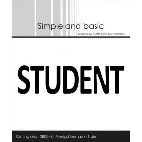 Simple and Basic - Die - Text Plate - Student - SBD046