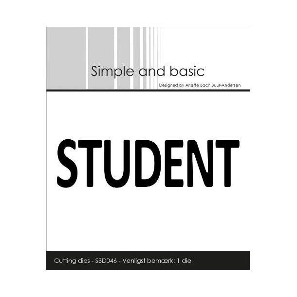 Simple and Basic - Die - Text Plate - Student - SBD046