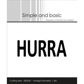 Simple and Basic - Die - Text Plate - Hurra - SBD047