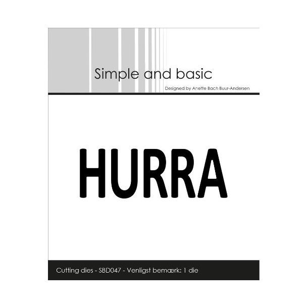 Simple and Basic - Die - Text Plate - Hurra - SBD047