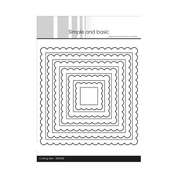  Simple and Basic - Die - Pierced Scalloped Squares - SBD068