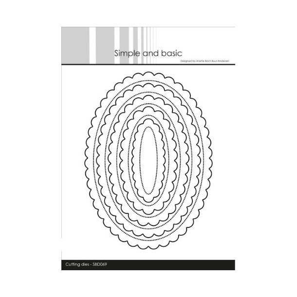  Simple and Basic - Die - Pierced Scalloped Ovals - SBD069