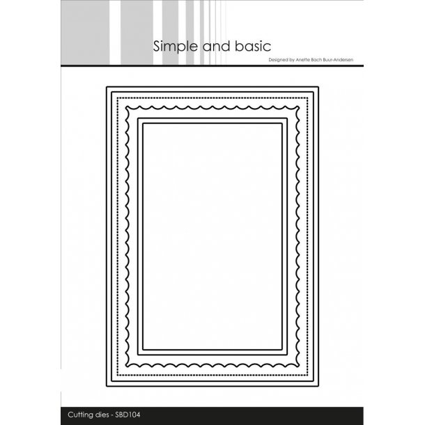 Simple and Basic - Die - Card Base - Rectangle w/inlay - SBD104
