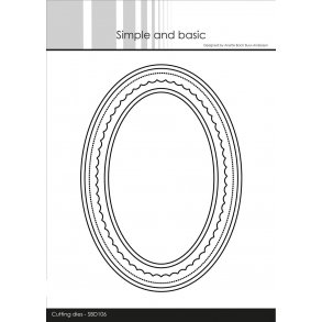 Simple and Basic - Die - Card Base - Oval w/inlay - SBD106