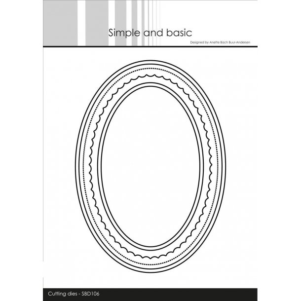 Simple and Basic - Die - Card Base - Oval w/inlay - SBD106