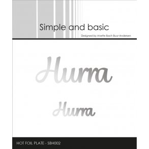 Simple and Basic -  Hot Foil Plate - Hurra - SBH002