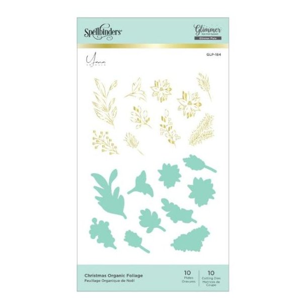 Spellbinders Christmas Organic Foliage Glimmer Hot Foil Plates &amp; Dies 