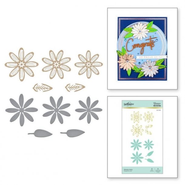 Spellbinders Glimmer Daisy Glimmer Hot Foil Plate &amp; Die Sets 