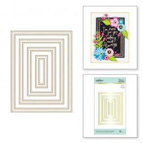 Spellbinders Essential Duo Lines Rectangles Glimmer Hot Foil Plate 