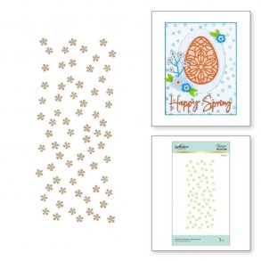 Spellbinders Scattered Flowers Background Glimmer Hot Foil Plate 