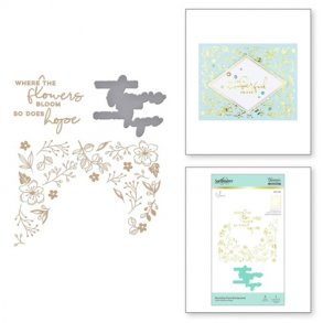 Spellbinders Blooming Floral Background Glimmer Hot Foil Plate & Die Sets 