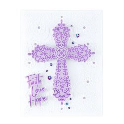 Spellbinders Gleaming Cross Glimmer Hot Foil Plate &amp; Die Sets 