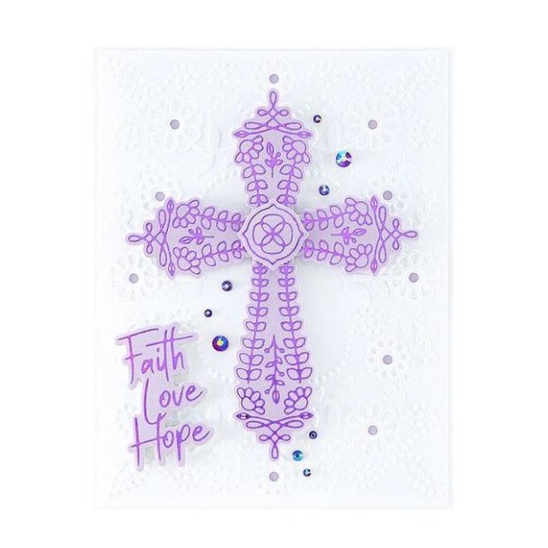 Spellbinders Gleaming Cross Glimmer Hot Foil Plate &amp; Die Sets 