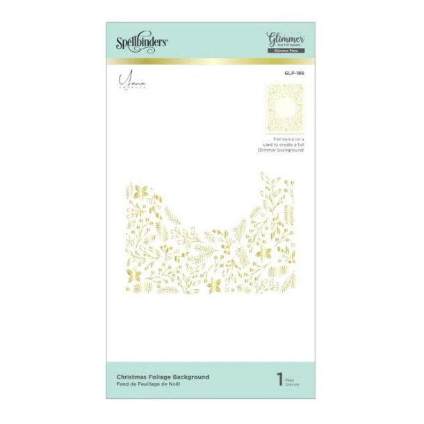 Spellbinders Christmas Foliage Background Glimmer Hot Foil Plate 