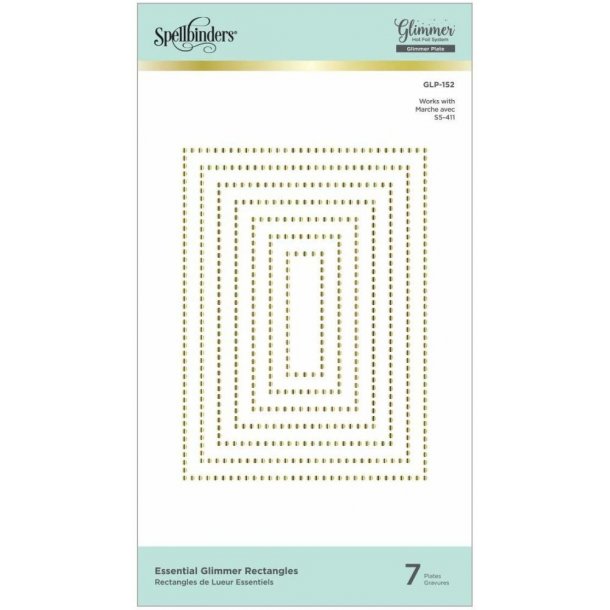 Spellbinders Essential Glimmer Rectangles Hot Foil Plates 