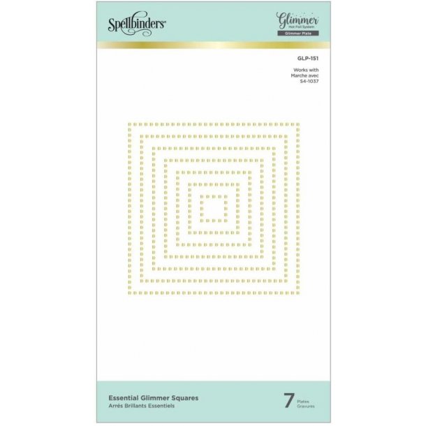 Spellbinders Essential Glimmer Squares Hot Foil Plates 