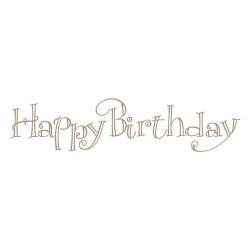 Spellbinders Faux Script Happy Birthday Hot Foil Plate 