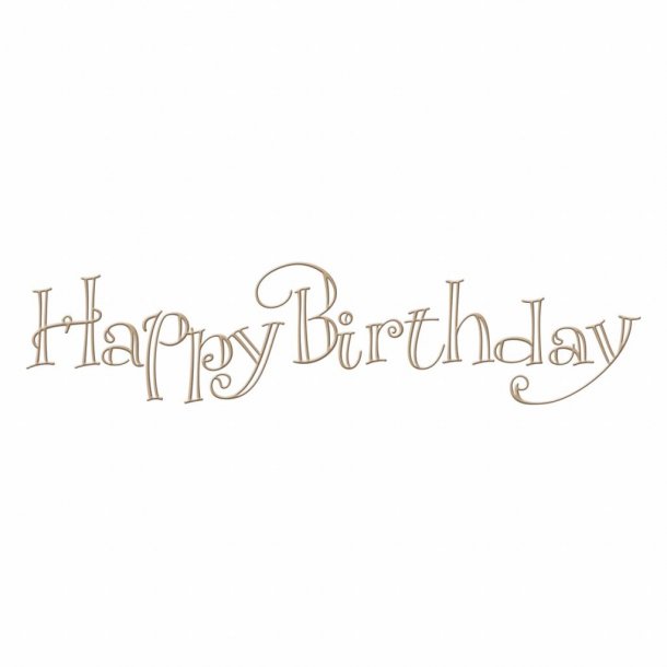 Spellbinders Faux Script Happy Birthday Hot Foil Plate 