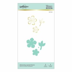 Spellbinders Glimmering Layered Flowers Hot Foil Plate  &amp; Die