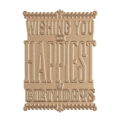 Spellbinders Happiest Birthday Hot Foil Plate 