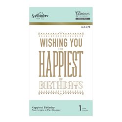 Spellbinders Happiest Birthday Hot Foil Plate 