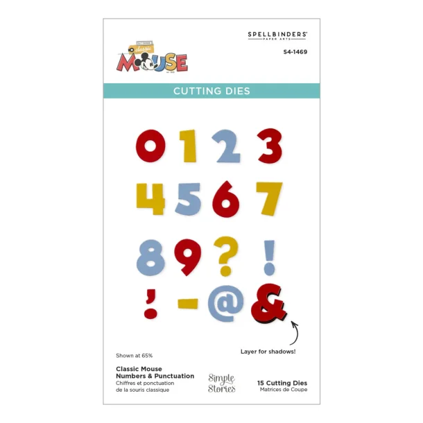 Spellbinders dies Classic Mouse Numbers &amp; Punctuation S4-1469 