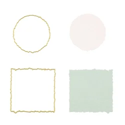 Vaessen Creative Dies - Cutting and Embossing Torn Squares &amp; Circles 6pcs 3624-953