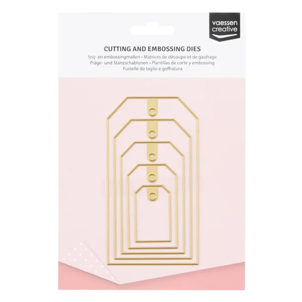Vaessen Creative Dies - Cutting and Embossing Tags #2 5pcs - 3624-014