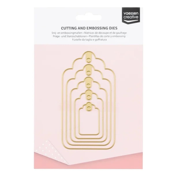 Vaessen Creative Dies - Cutting and Embossing Tags #1 5pcs - 3624-013