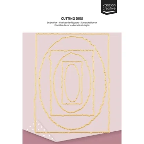 Vaessen Creative Dies - Cutting and Embossing Torn Rectangles & Ovals 6pcs 3624-952