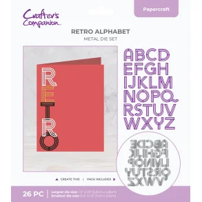 Crafter Companion - Dies Retro Alphabet CC-MD-RETRO-ALP