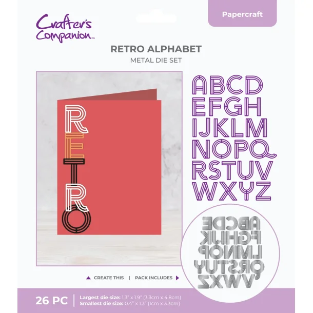 Crafter Companion - Dies Retro Alphabet CC-MD-RETRO-ALP