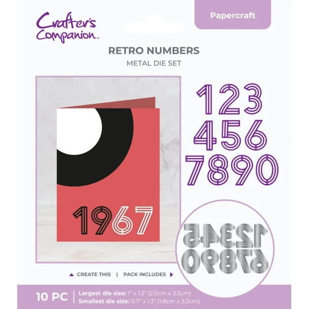 Crafter Companion - Dies Retro Numbers CC-MD-RETRO-NUM