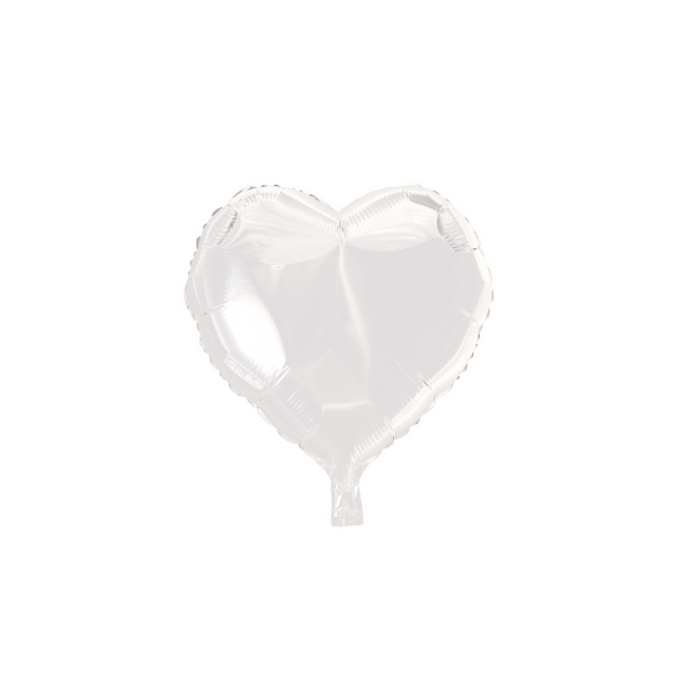  Balloner Folie Hjerte Hvid