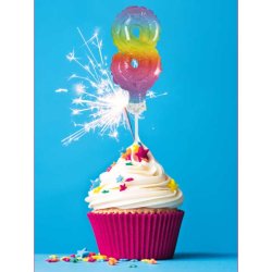 Balloner Folie Kagetoppers Regnbue Farvet Tal 8