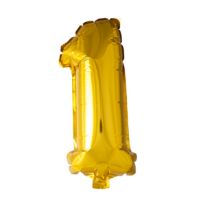 Balloner Folie Talballon 1 Guld (40cm)