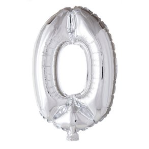 Balloner Folie Talballon 0 Slv (40cm)