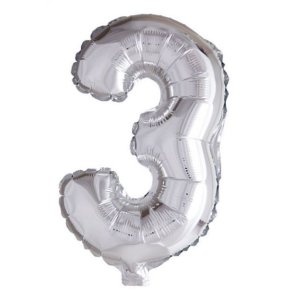 Balloner Folie Talballon 3 Slv (40cm)