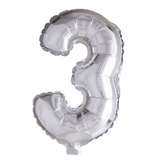 Balloner Folie Talballon 3 Slv (40cm)