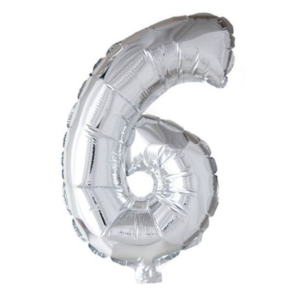 Balloner Folie Talballon 6 Slv (40cm)