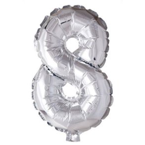 Balloner Folie Talballon 8 Slv (40cm)